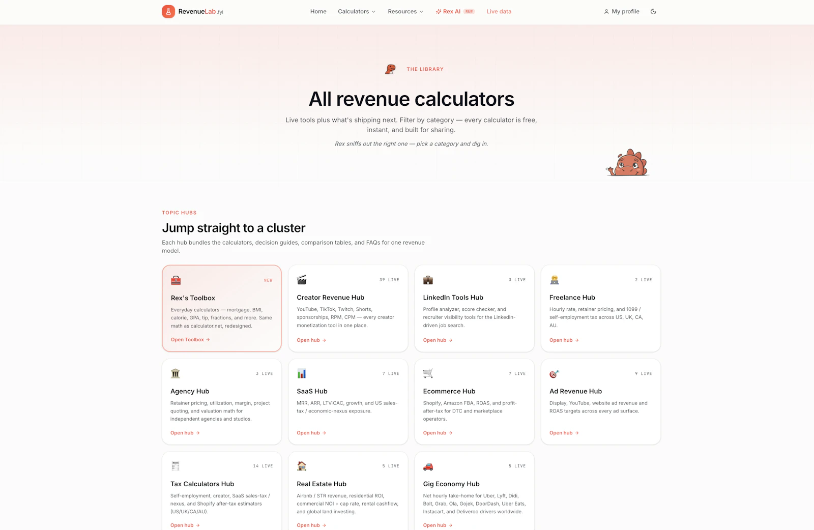 RevenueLab.fyi screenshot 2