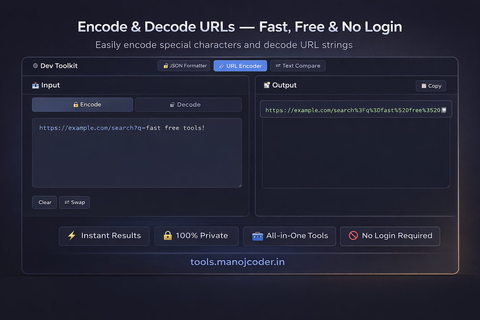 Dev Toolkit — Fast, Free & No Login gallery image