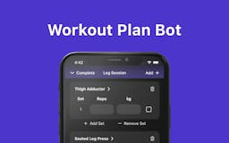 Workout Plan Bot media 1