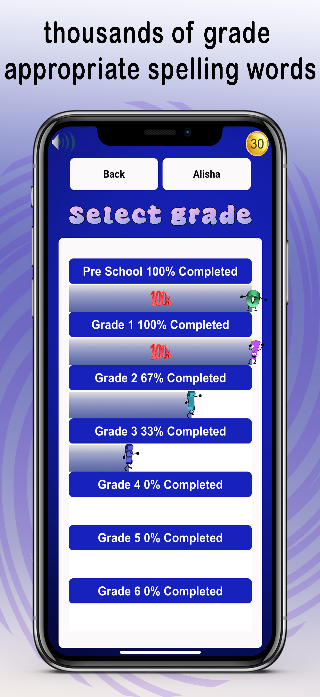 Spelling Bee Games & Tests - App di ortografia: crea i tuoi elenchi da foto di parole media 2