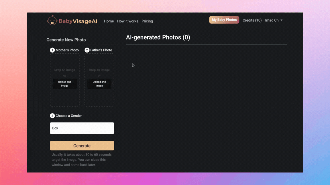 Babyvisageai - Посмотрите, что будет выглядеть как ваш будущий ребенок с помощью искусственного интеллекта медиа 1