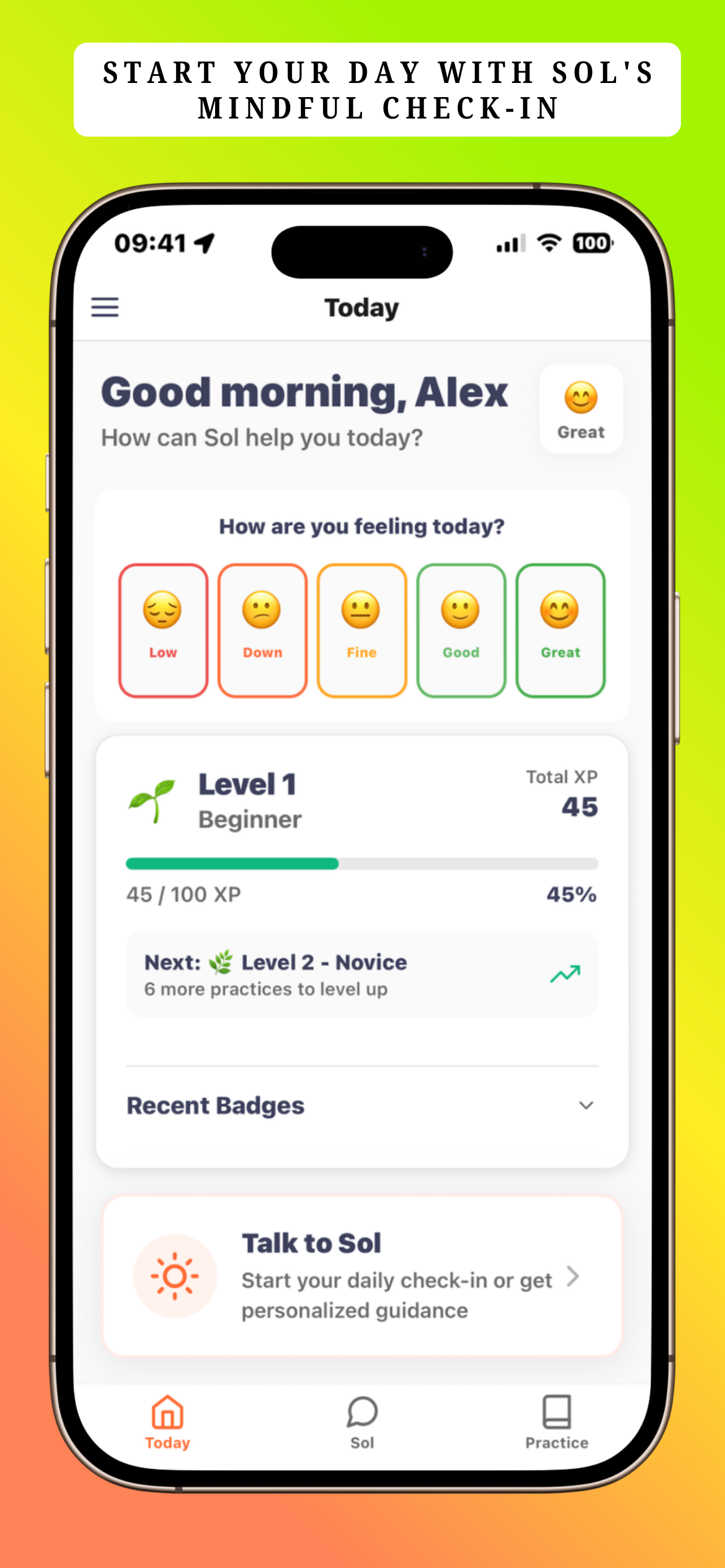 Presente - Voice AI Companion - Main product screenshot demonstrating key features and user interface