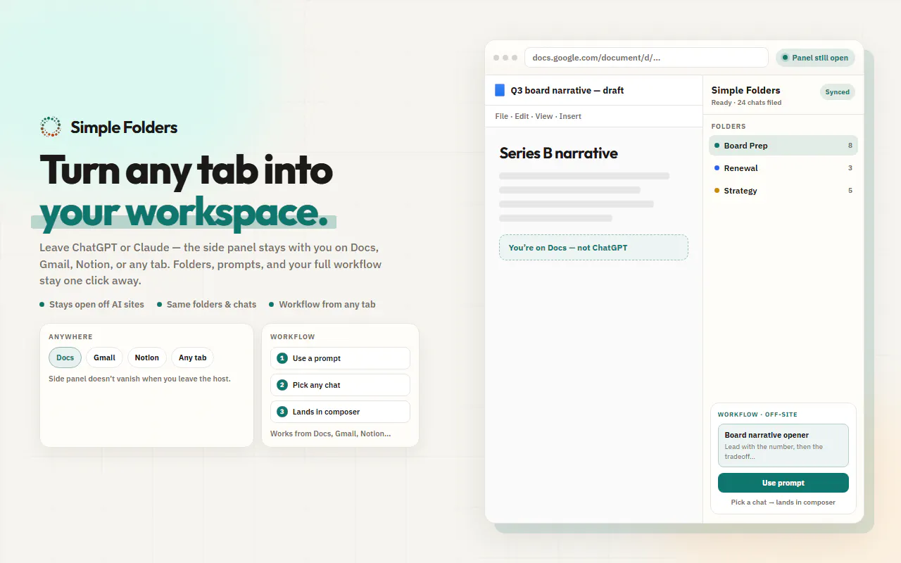 Simple Folder: Organize your AI Chats gallery image