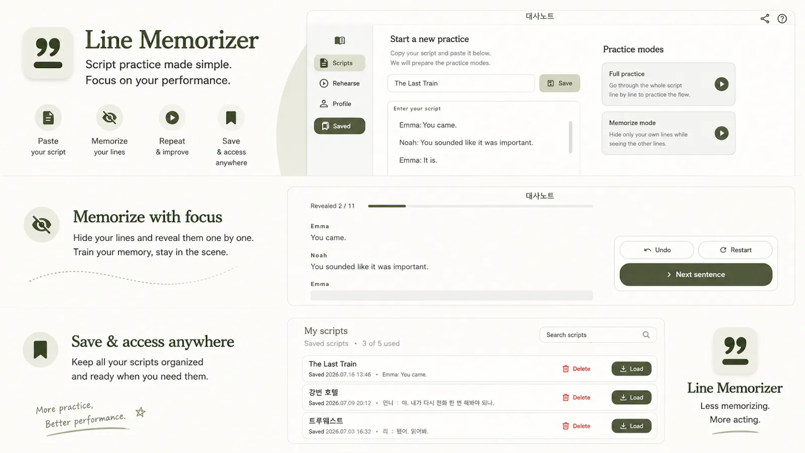 Line Memorizer – Script Practice screenshot 2