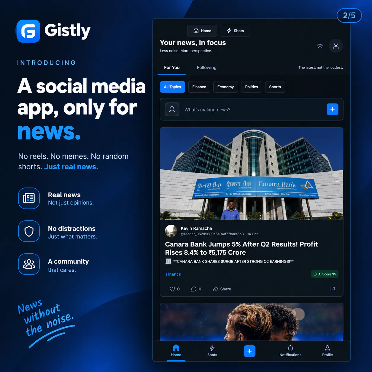 Your news, in focus · Gistly gallery image