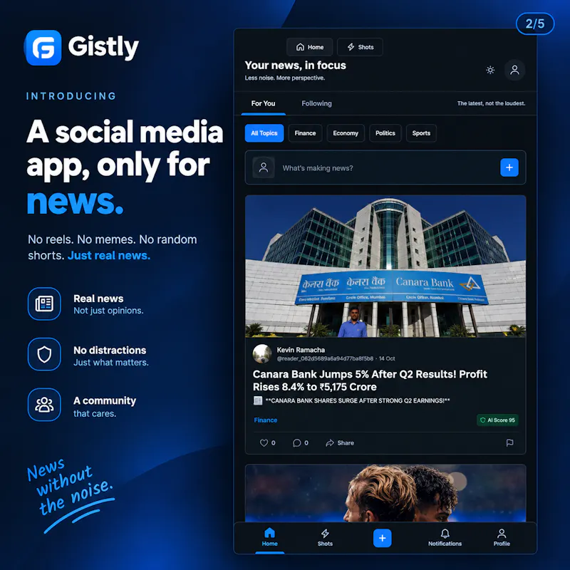 Your news, in focus · Gistly screenshot 2