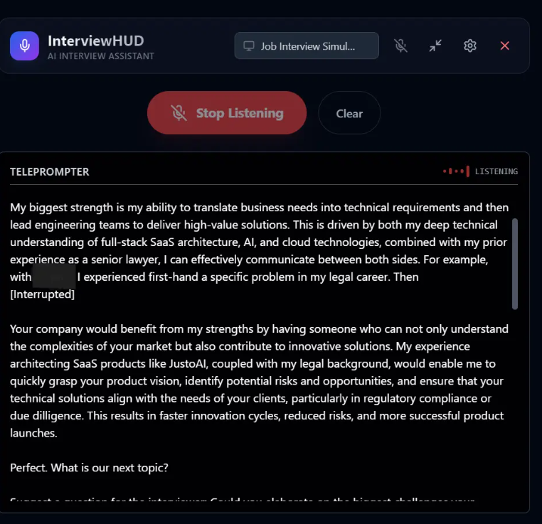 InterviewHUD gallery image