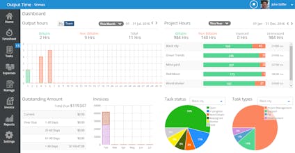 Output Time - Self hosted Project Management App gallery image