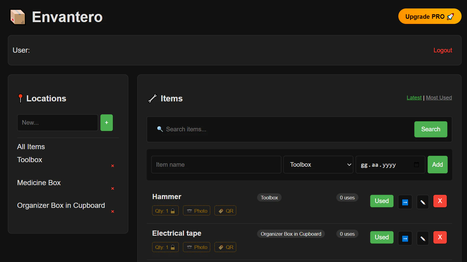 Envantero: Where is my stuff? screenshot 2