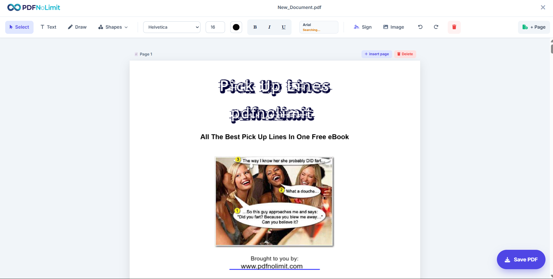 PDFNoLimit - Local PDF Editor - Screenshot 3 showing product features and functionality