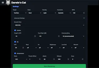 Free Online Audio Mastering Tool gallery image