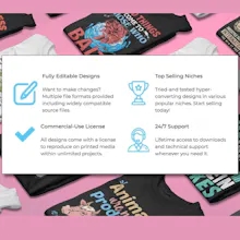 +3000 Editable T-Shirt Designs Bundle gallery image