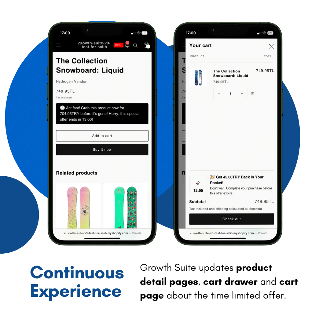 ग्रोथ सुइट शॉपिफाई ऐप - AI संचालित Shopify डिस्काउंट ऐप के साथ परित्यक्त गाड़ियां पुनर्प्राप्त करें मीडिया 5