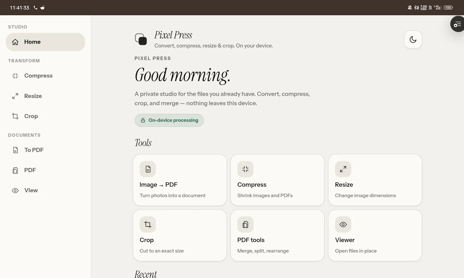 Pixel Press -100% offline Pdf & img tool screenshot 6