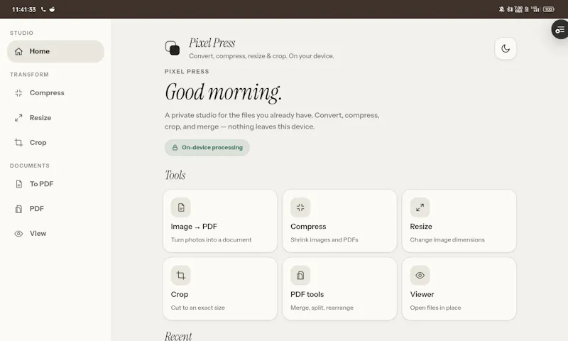 Pixel Press -100% offline Pdf & img tool screenshot 6