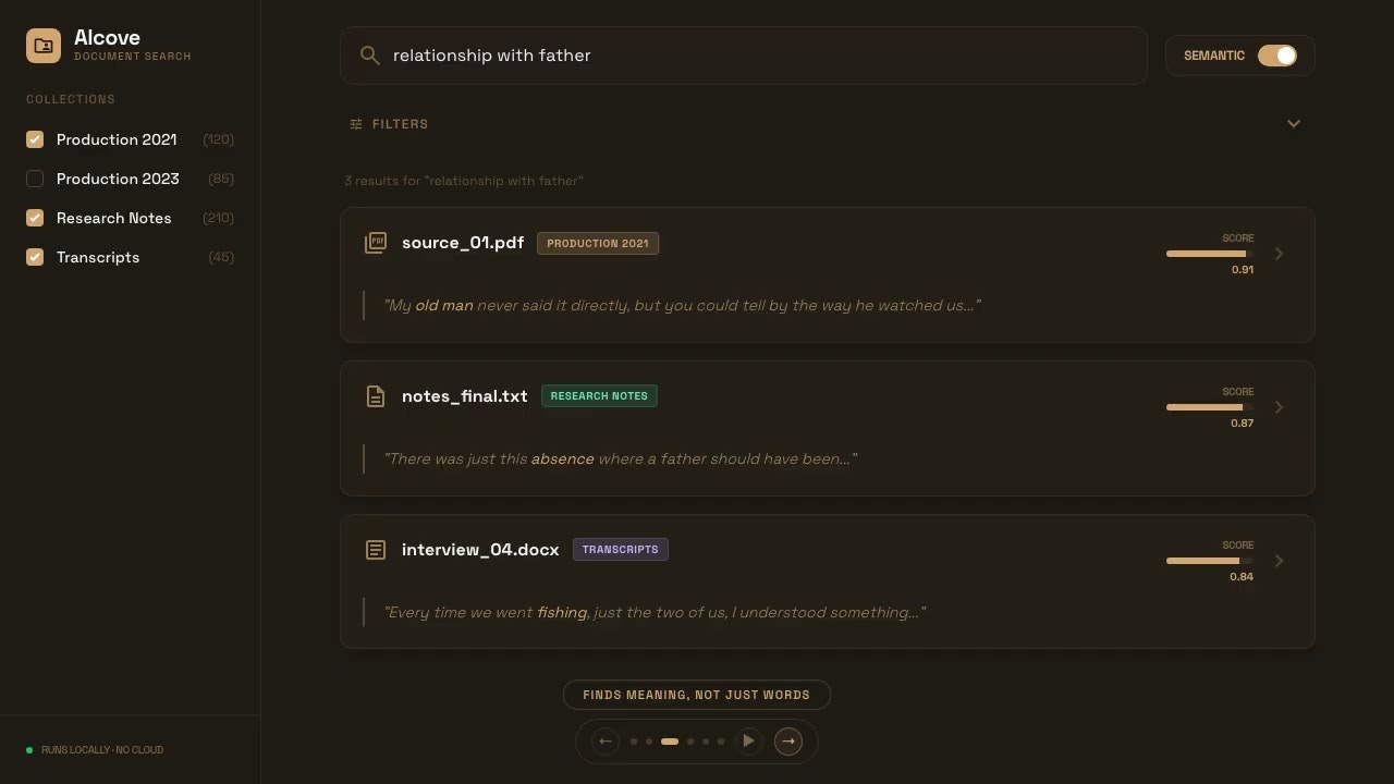 Alcove - Local Semantic Search gallery image