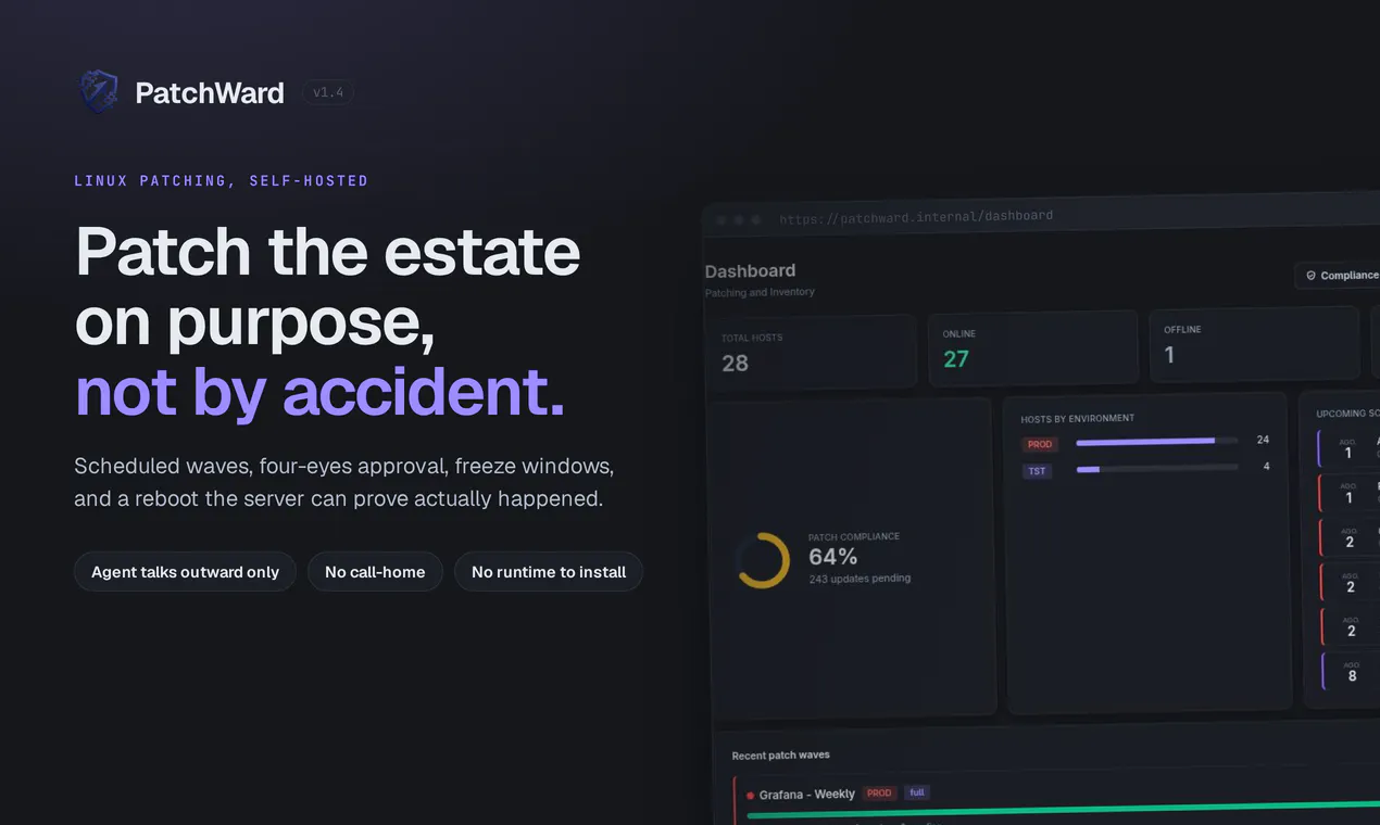 PatchWard — Linux Patching & Inventory gallery image