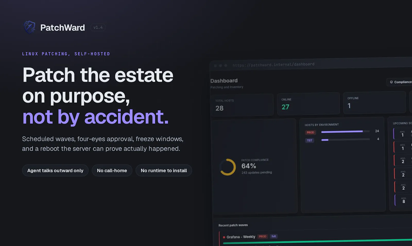 PatchWard — Linux Patching & Inventory screenshot 1