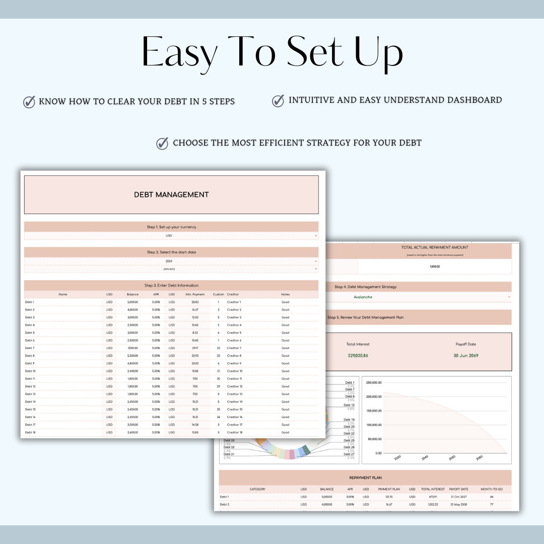 Debt Payoff Planner & Tracker Excel media 3