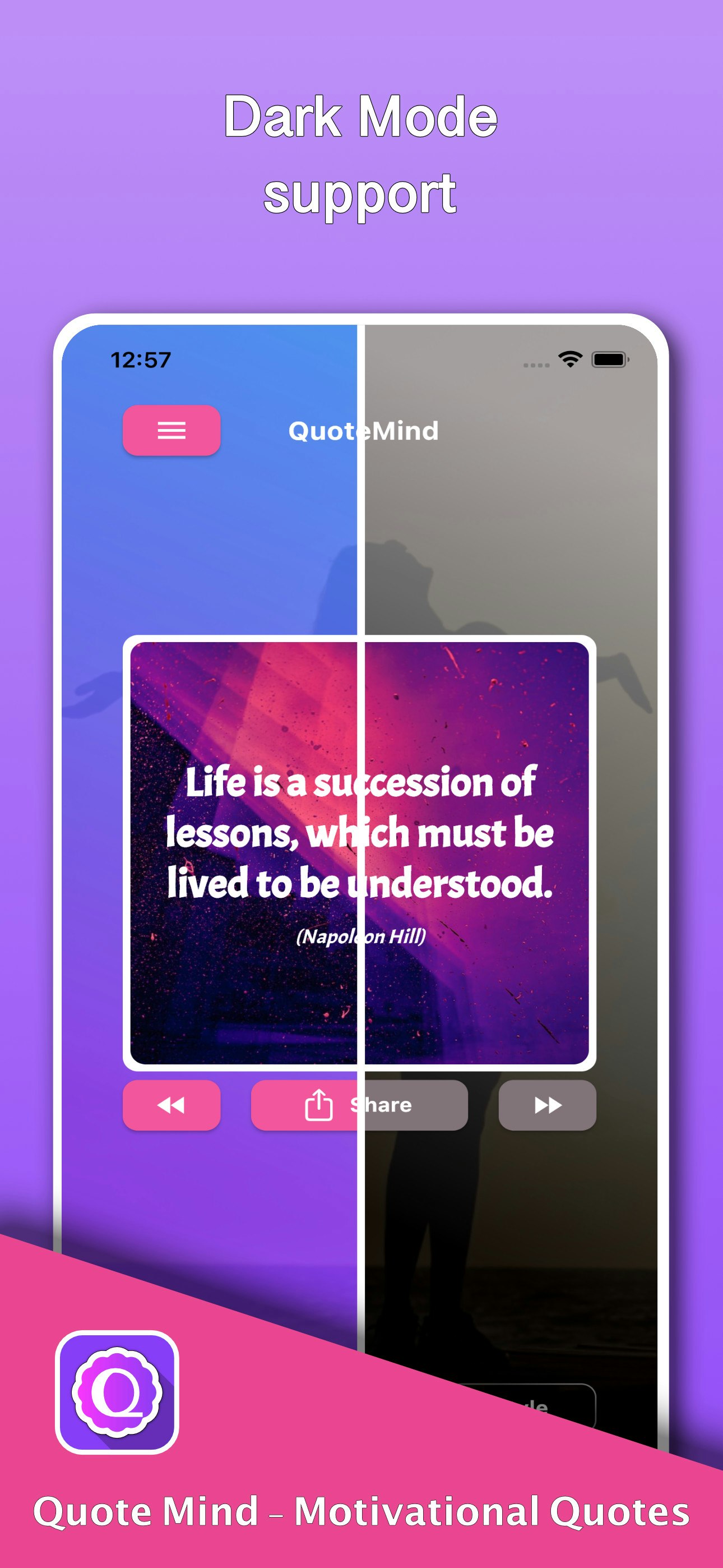 Citas motivacionales - Aplicación para iOS y Android para inspirarme en citas motivacionales media 7