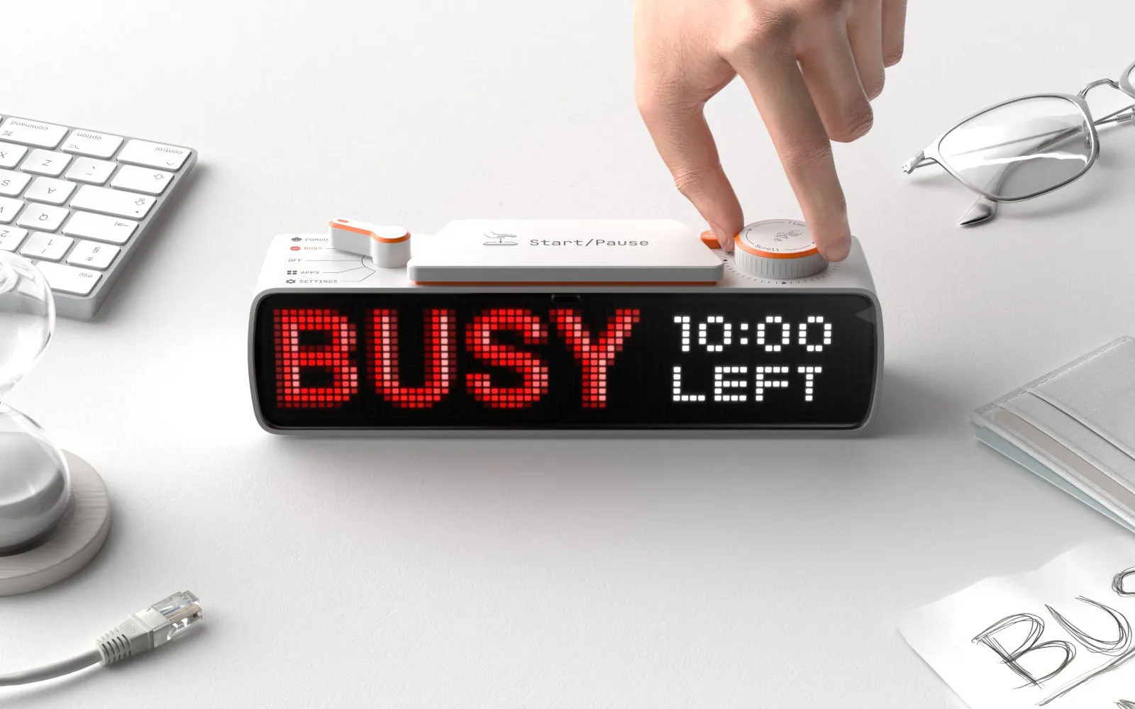 Busy Status Bar: Open-source device showing busy state, pomodoro timer ...