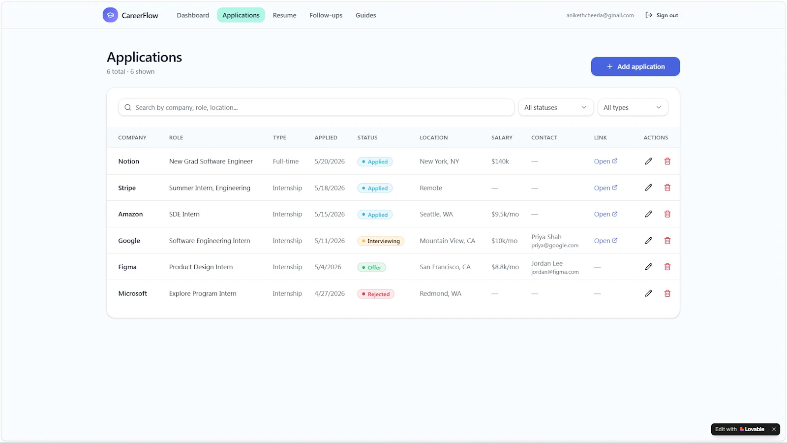 CareerFlow screenshot 4