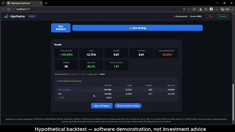 AlgoDeploy screenshot 3