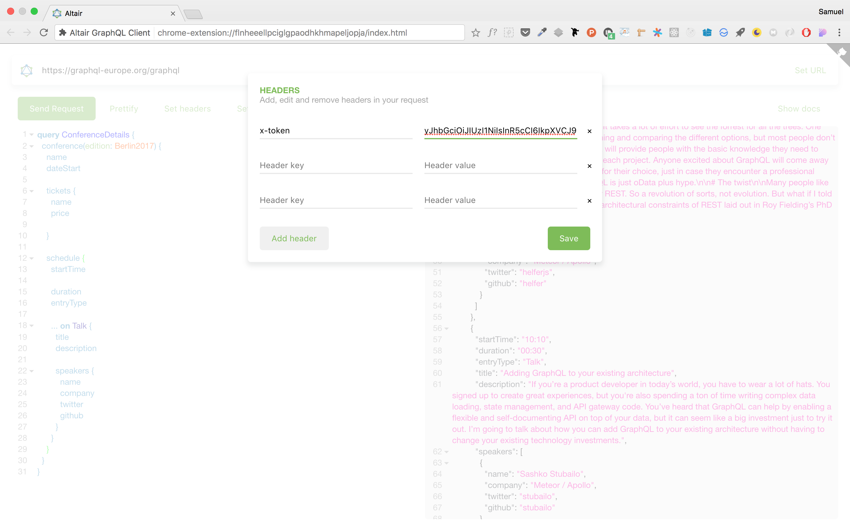 Altair GraphQL Client gallery image