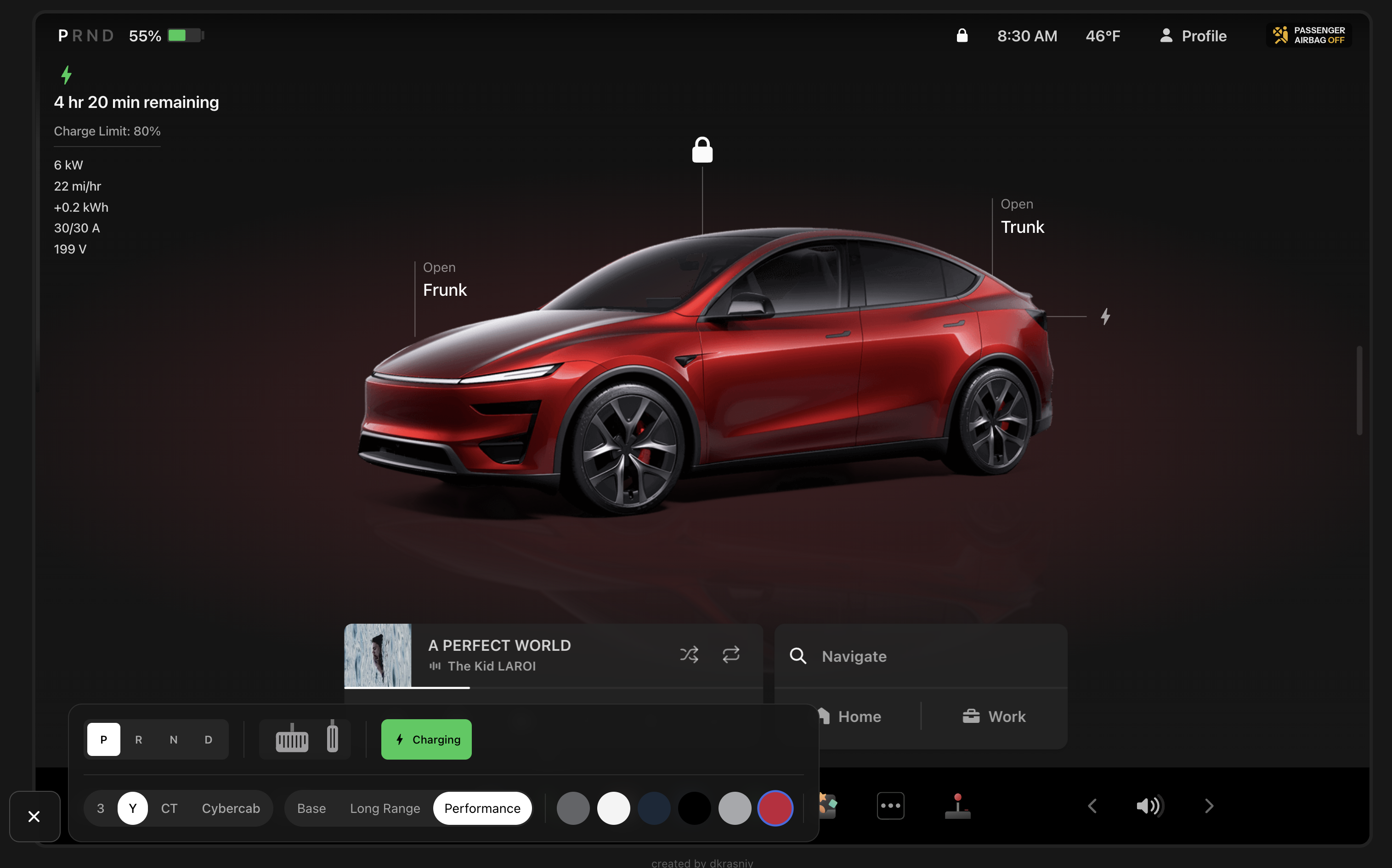 Tesla UI - Screenshot 3 showing product features and functionality