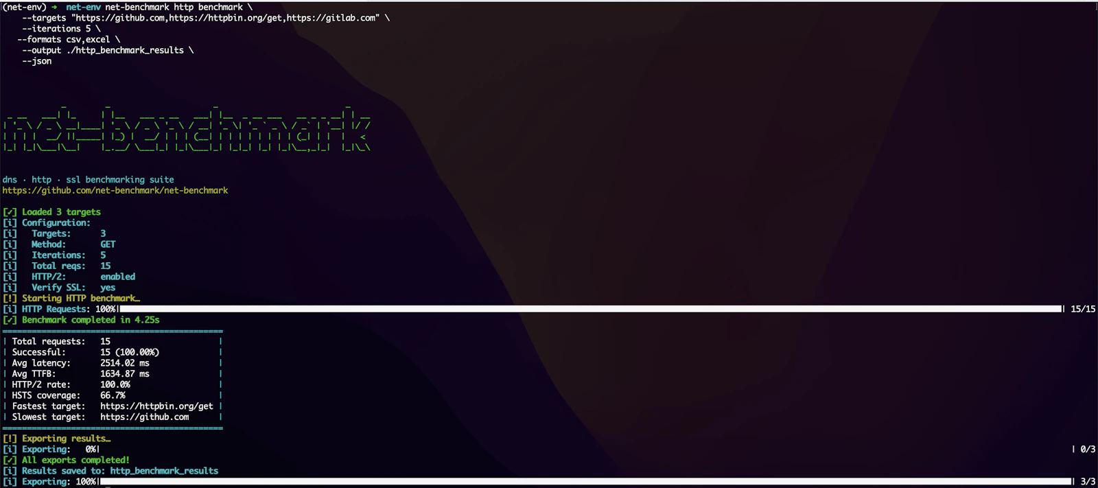 net-benchmark screenshot 3