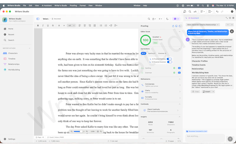 Writers Studio screenshot 2