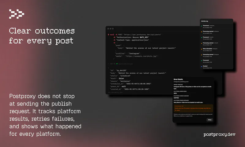 Postproxy - Engagement API screenshot 3