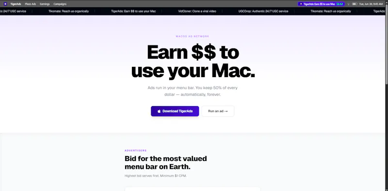 TigerAds screenshot 2