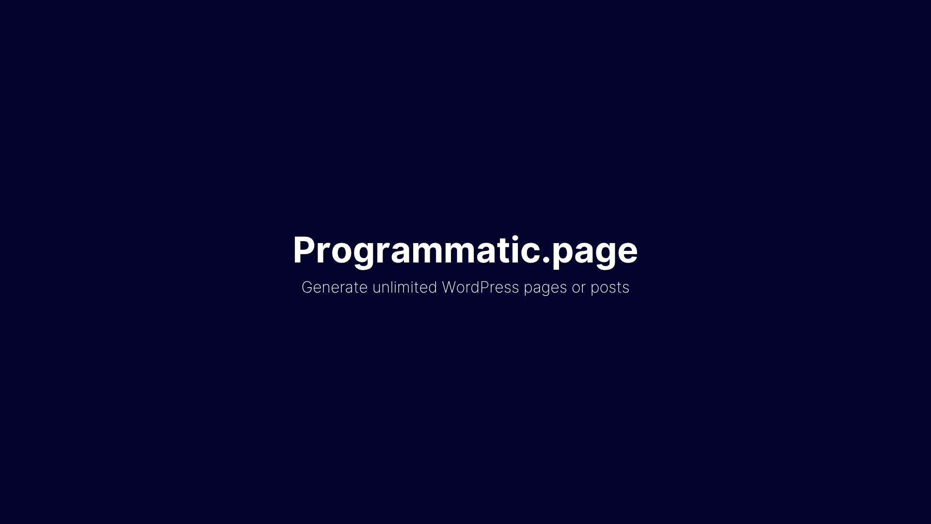 Programmatic.page - 요소를 사용하여 무제한 WordPress 페이지 또는 게시물을 생성하십시오 미디어 5