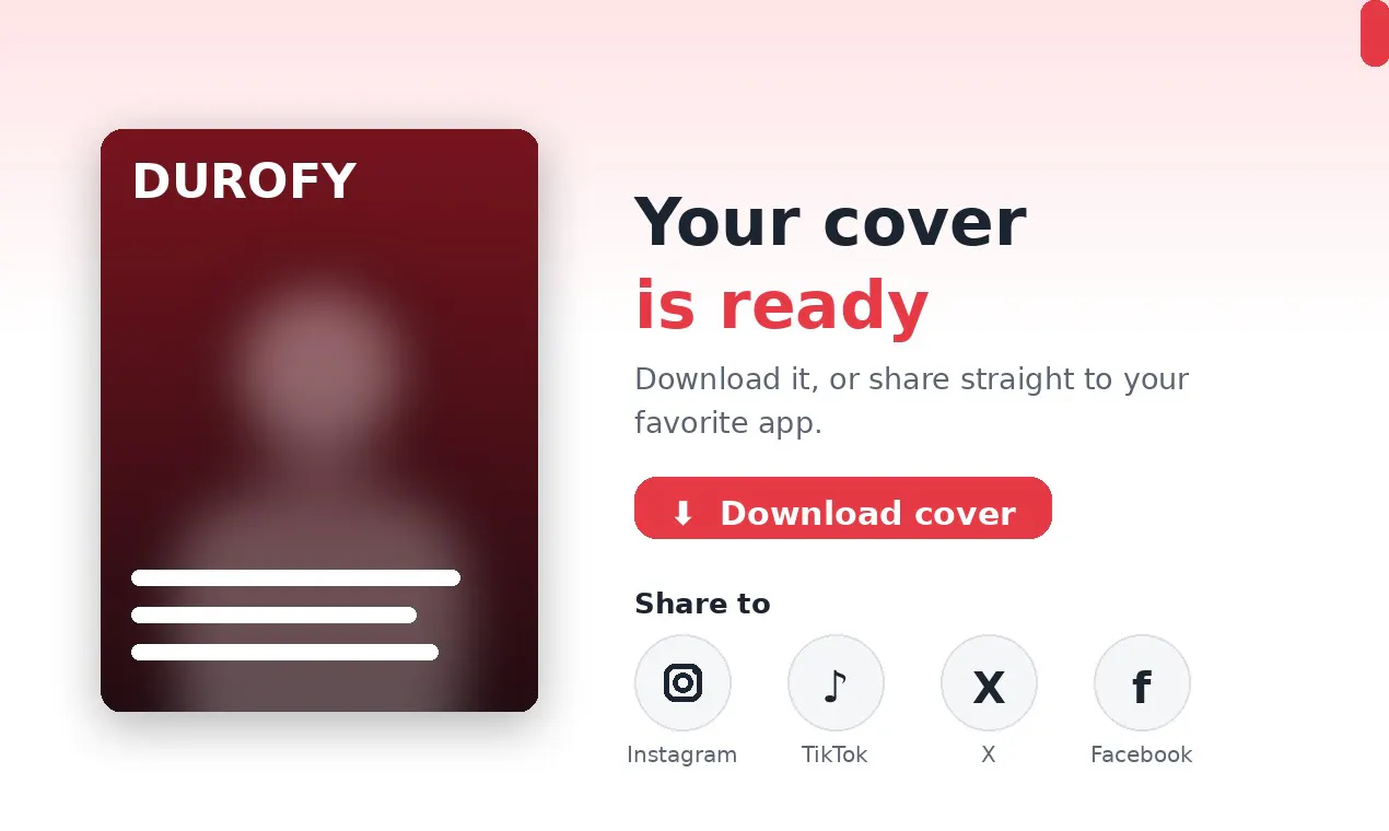Durofy — AI Magazine Cover Generator gallery image
