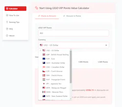 LEGO VIP Points Calculator gallery image