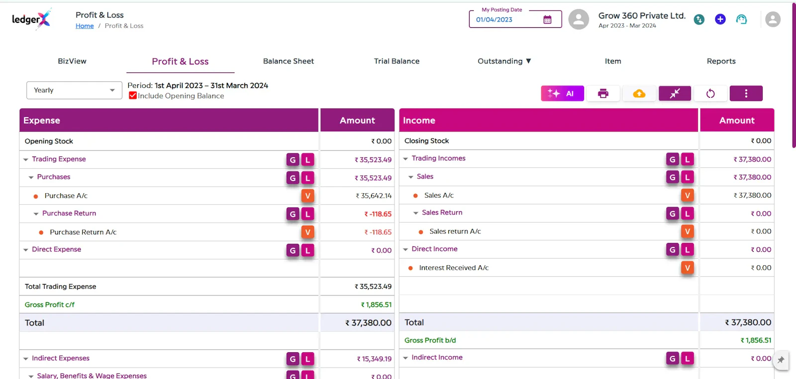 LedgerX Accounting screenshot 2