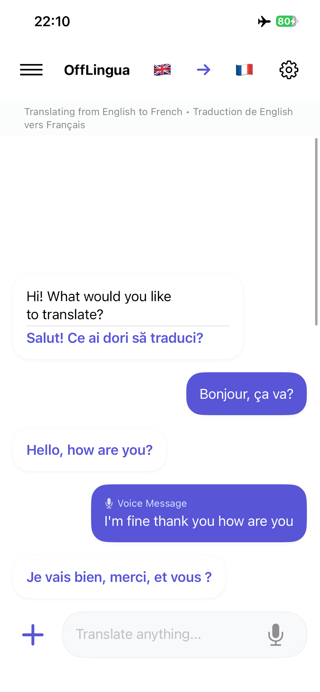 OffLingua - Screenshot 2 showing product features and functionality