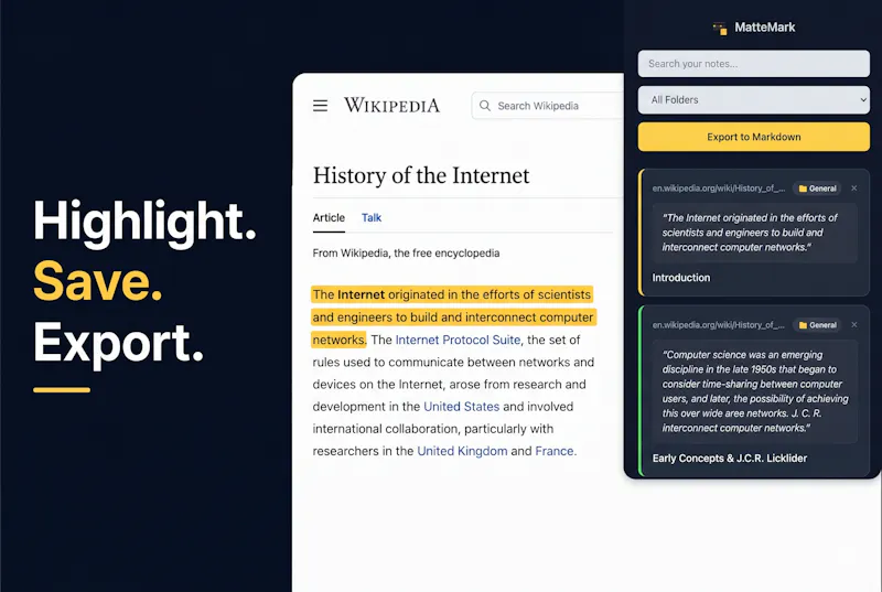 MatteMark - Web Highlighter & Notes Tool screenshot 1