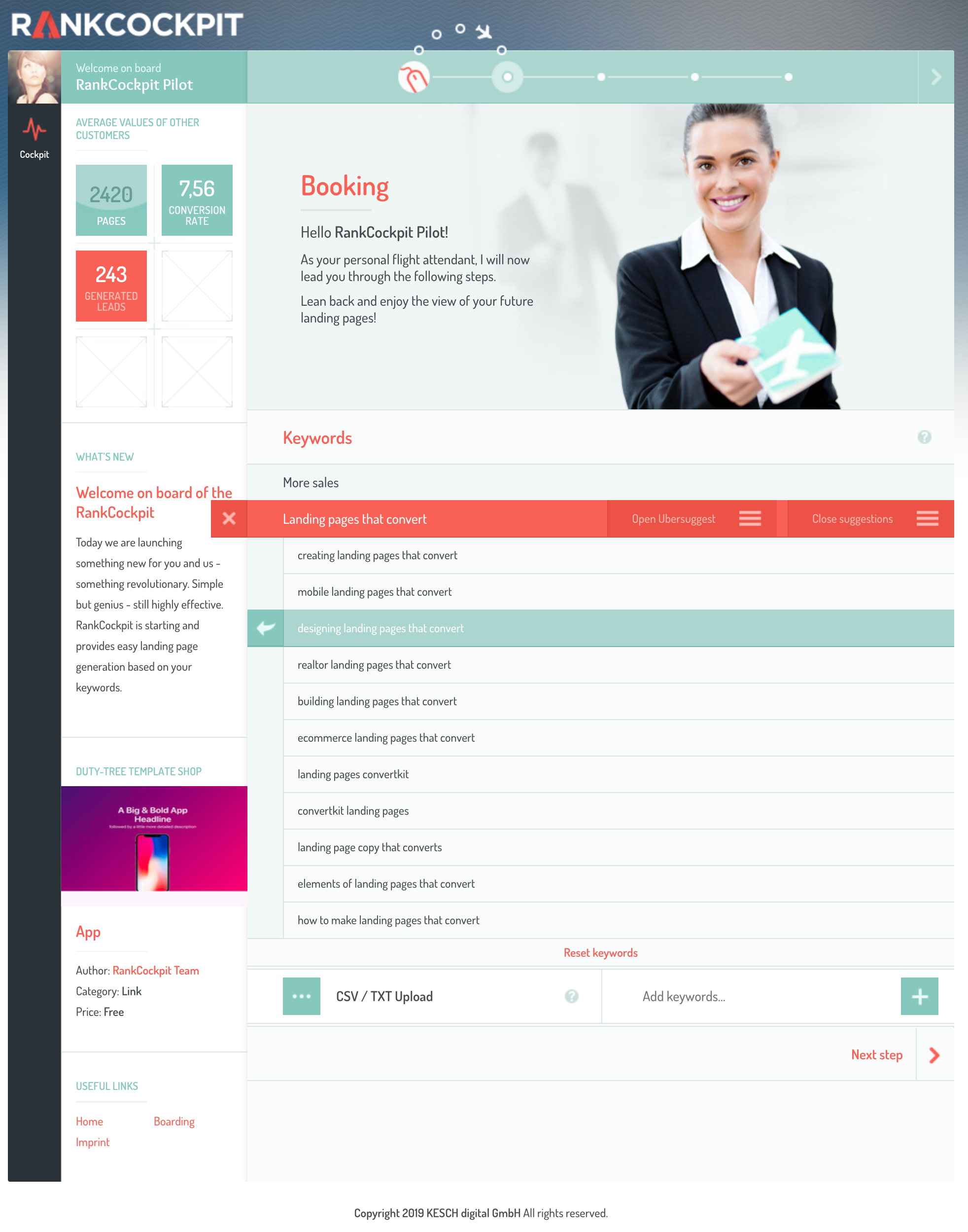 RankCockpit - Landing Pages gallery image