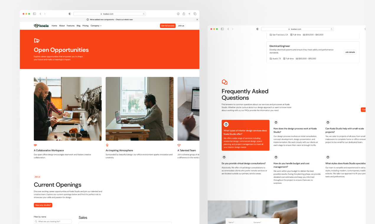 Koala nuota - Un sistema di progettazione che si preoccupa di conversione e SEO. media 5