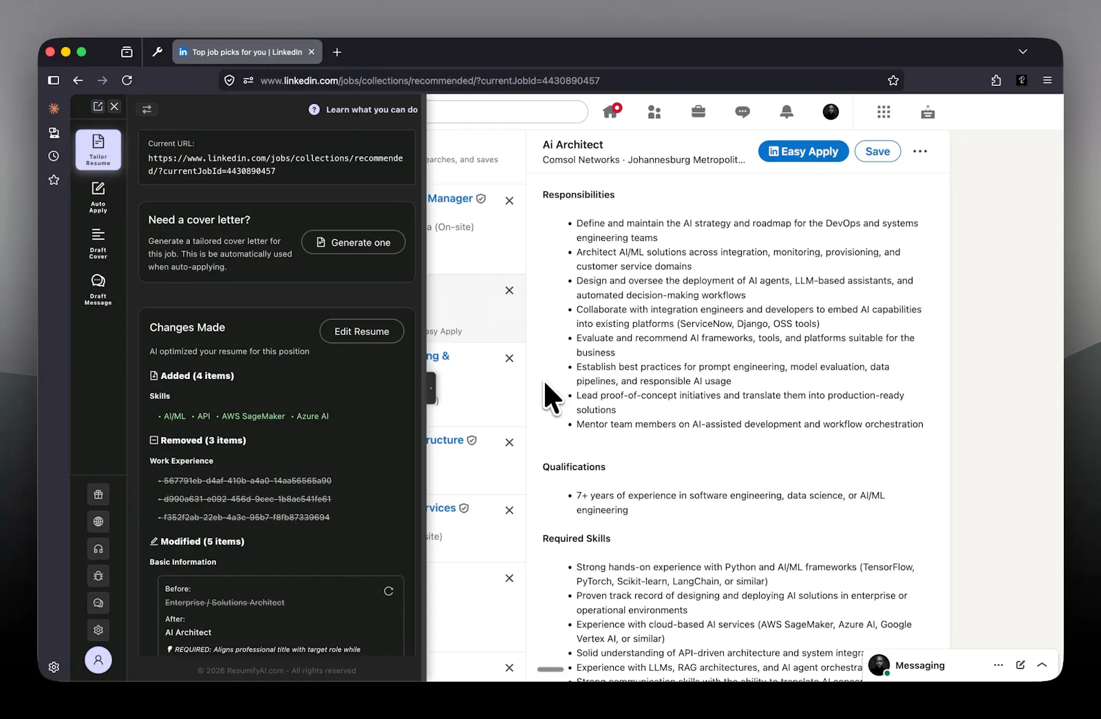 ResumifyAI (https://resumifyai.com) screenshot 3