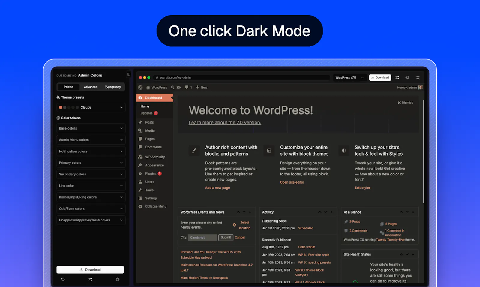 WordPress Admin Color Scheme Generator screenshot 6