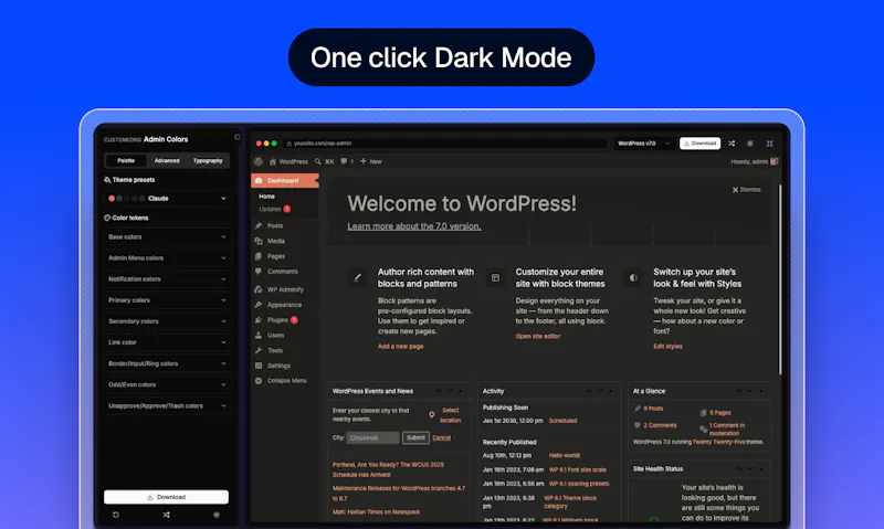 WordPress Admin Color Scheme Generator screenshot 6
