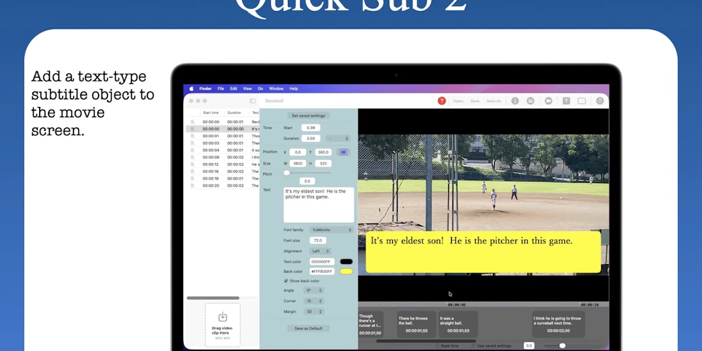 Quick Sub 2: Video Subtitling