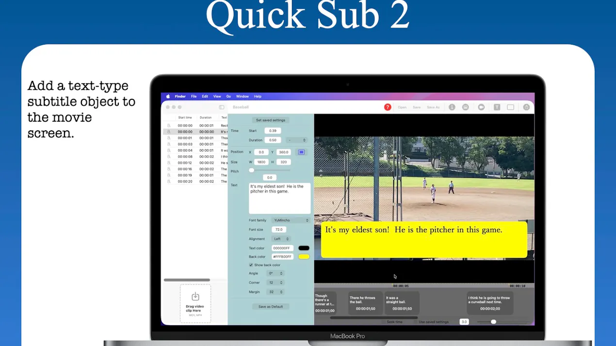 Quick Sub 2: Video Subtitling product