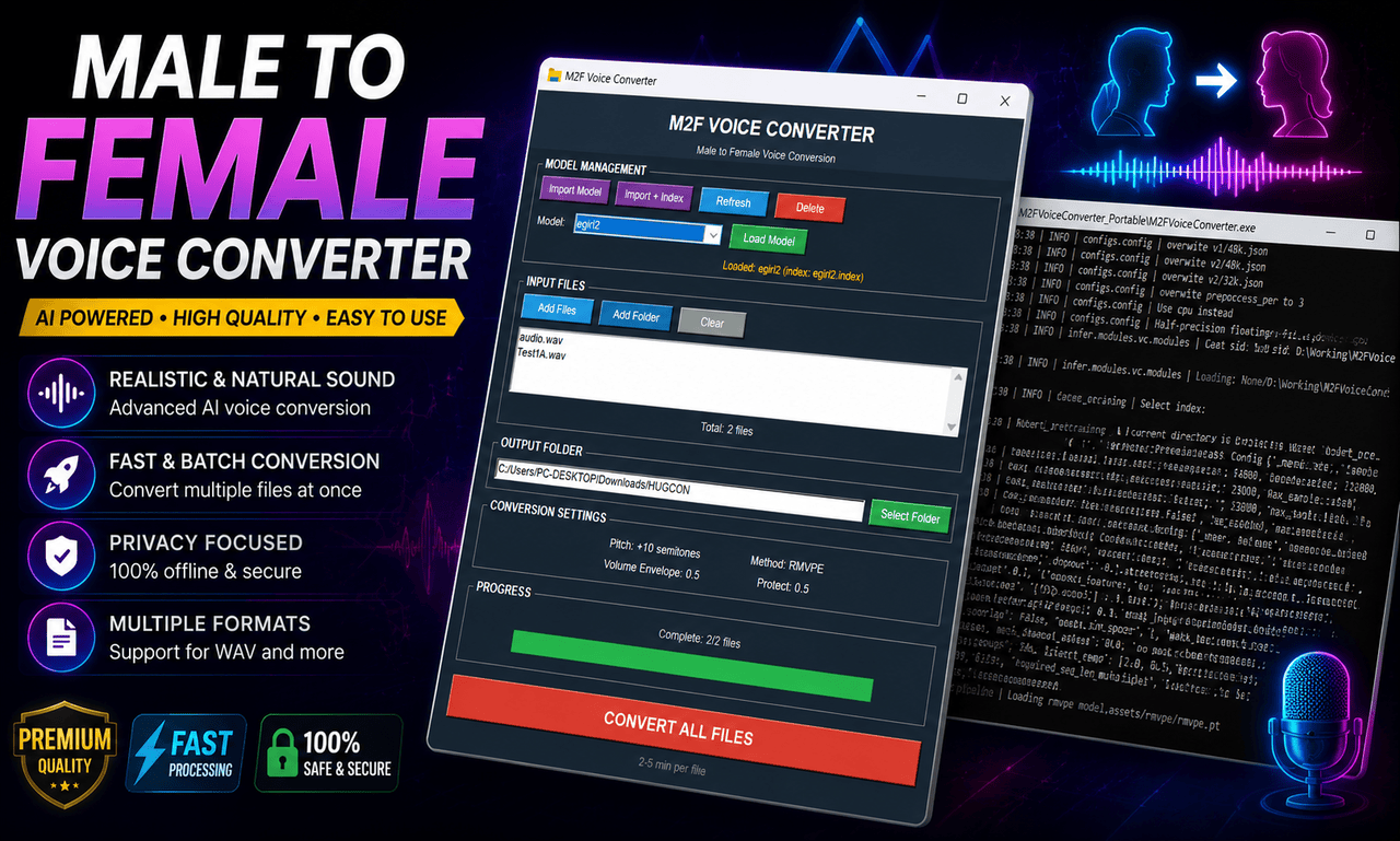 M2F Voice Converter gallery image