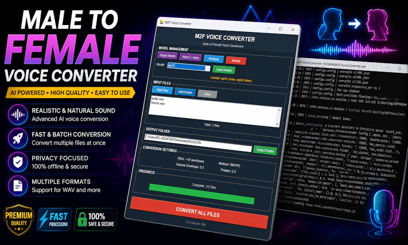 M2F Voice Converter screenshot 2