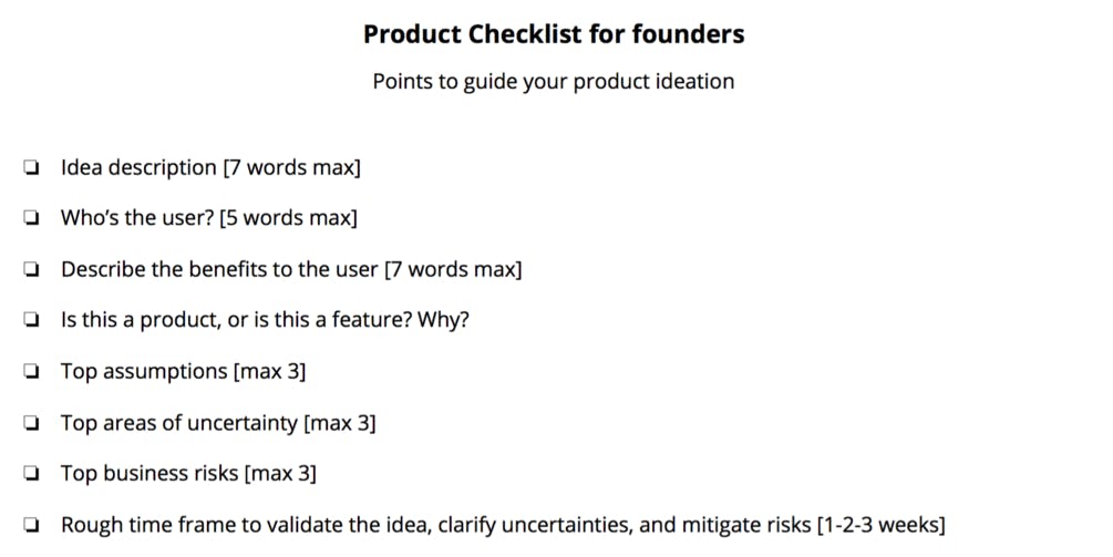 Product Idea Checklist for Founders media 1