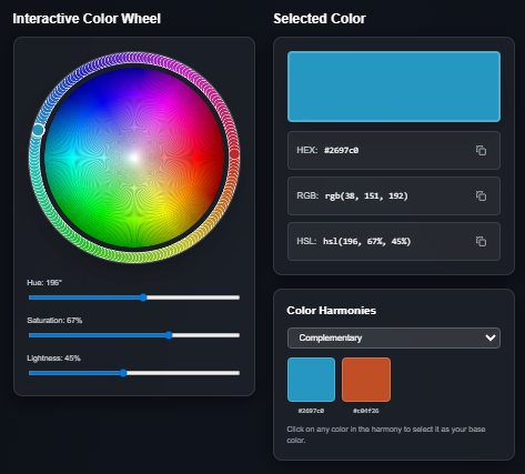 Free Online Color Picker gallery image